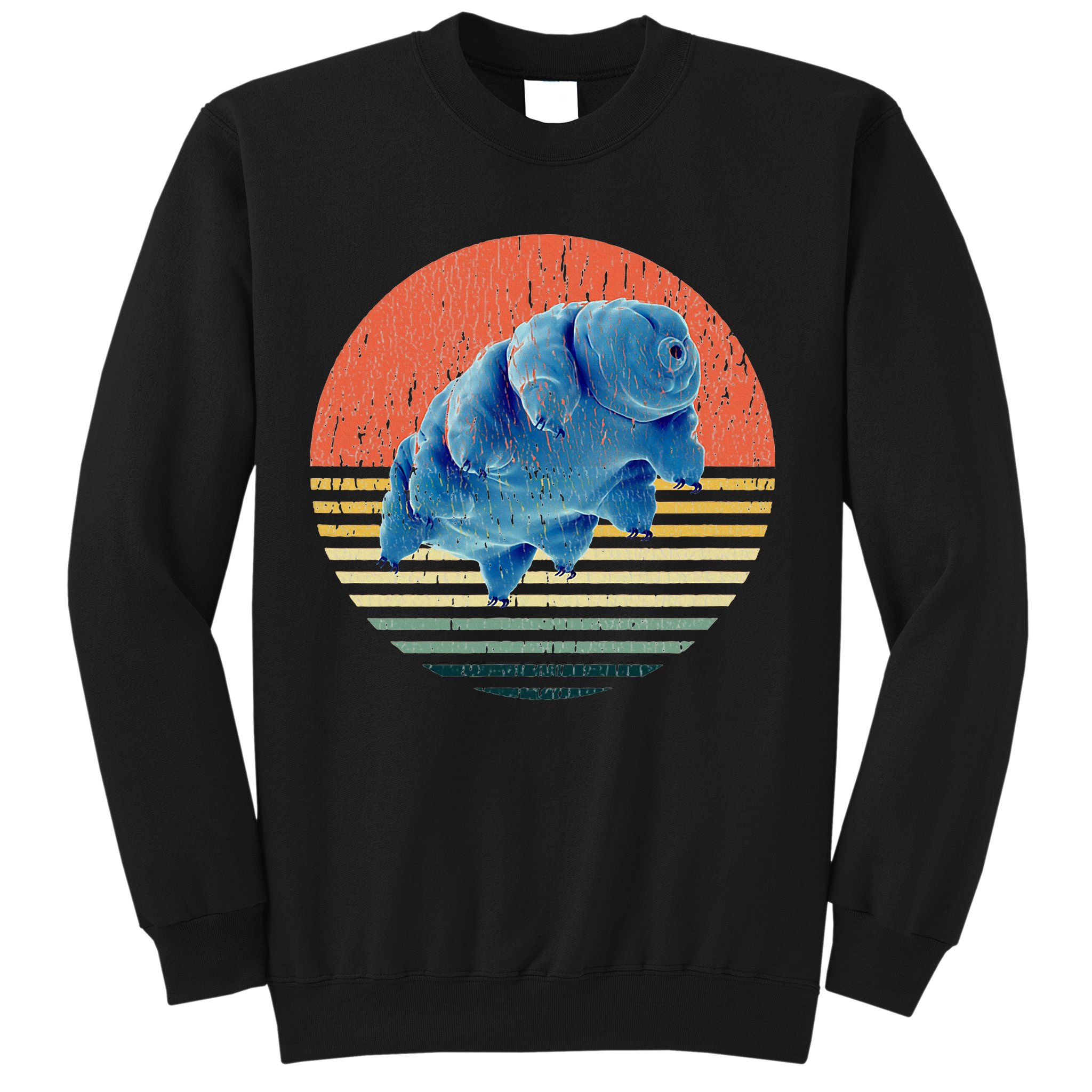 Tardigrade T Vintage Retro Microbiology Gift Water Bear Sweatshirt