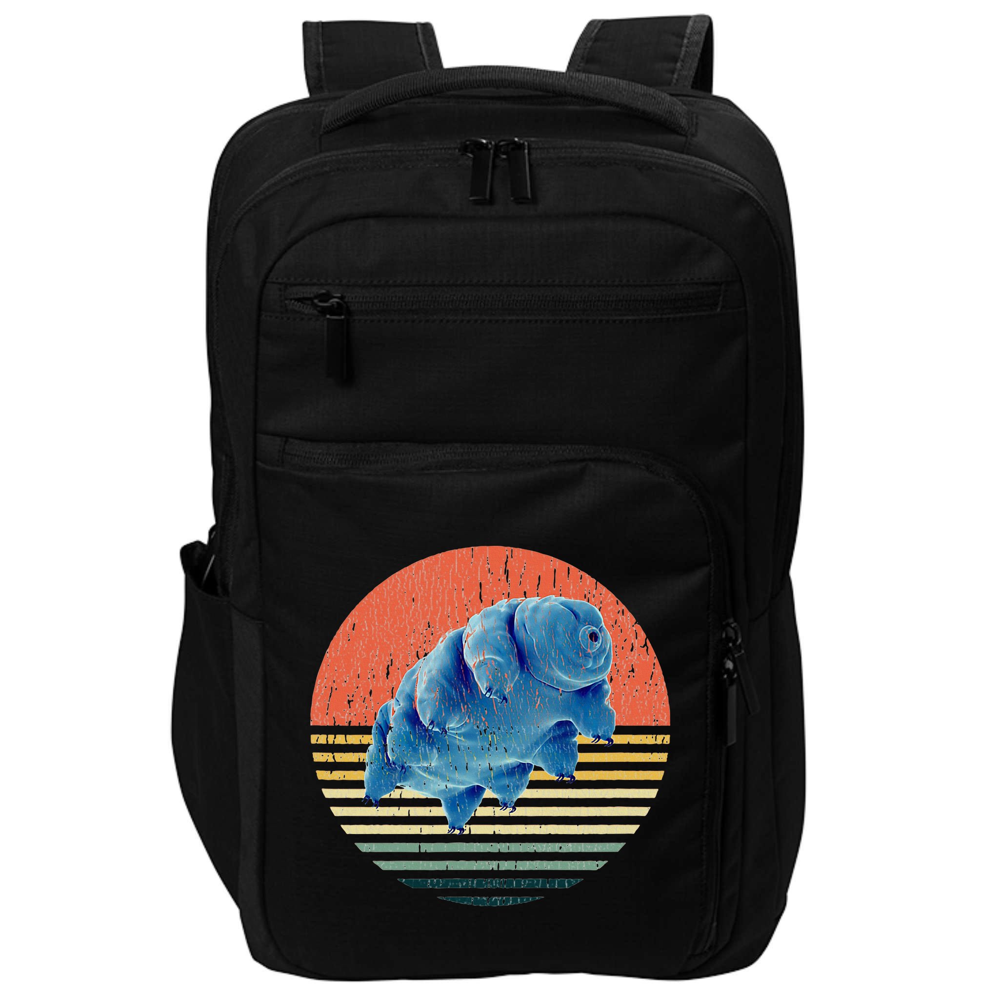 Tardigrade T Vintage Retro Microbiology Gift Water Bear Impact Tech Backpack