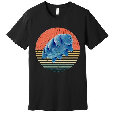 Tardigrade T Vintage Retro Microbiology Gift Water Bear Premium T-Shirt