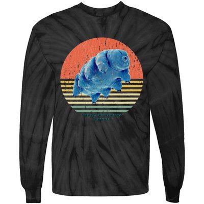 Tardigrade T Vintage Retro Microbiology Gift Water Bear Tie-Dye Long Sleeve Shirt