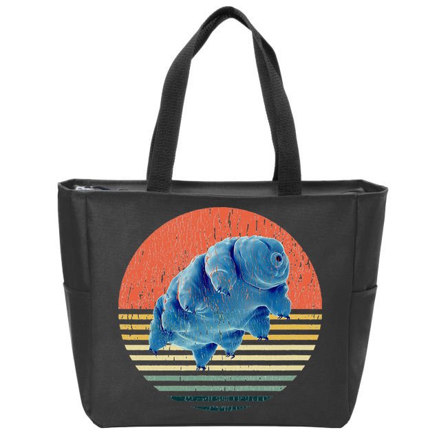 Tardigrade T Vintage Retro Microbiology Gift Water Bear Zip Tote Bag