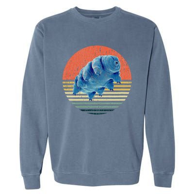 Tardigrade T Vintage Retro Microbiology Gift Water Bear Garment-Dyed Sweatshirt