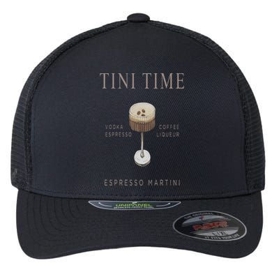 Tini Time Vodka Espresso Coffee Liqueur Espresso Martini Flexfit Unipanel Trucker Cap