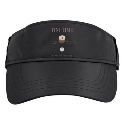 Tini Time Vodka Espresso Coffee Liqueur Espresso Martini Adult Drive Performance Visor