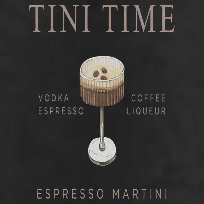 Tini Time Vodka Espresso Coffee Liqueur Espresso Martini 15oz Campfire Ceramic Mug