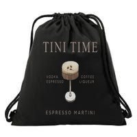 Tini Time Vodka Espresso Coffee Liqueur Espresso Martini Drawstring Bag