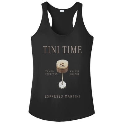 Tini Time Vodka Espresso Coffee Liqueur Espresso Martini Ladies PosiCharge Competitor Racerback Tank