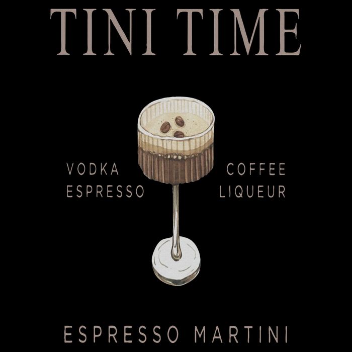Tini Time Vodka Espresso Coffee Liqueur Espresso Martini Magnet