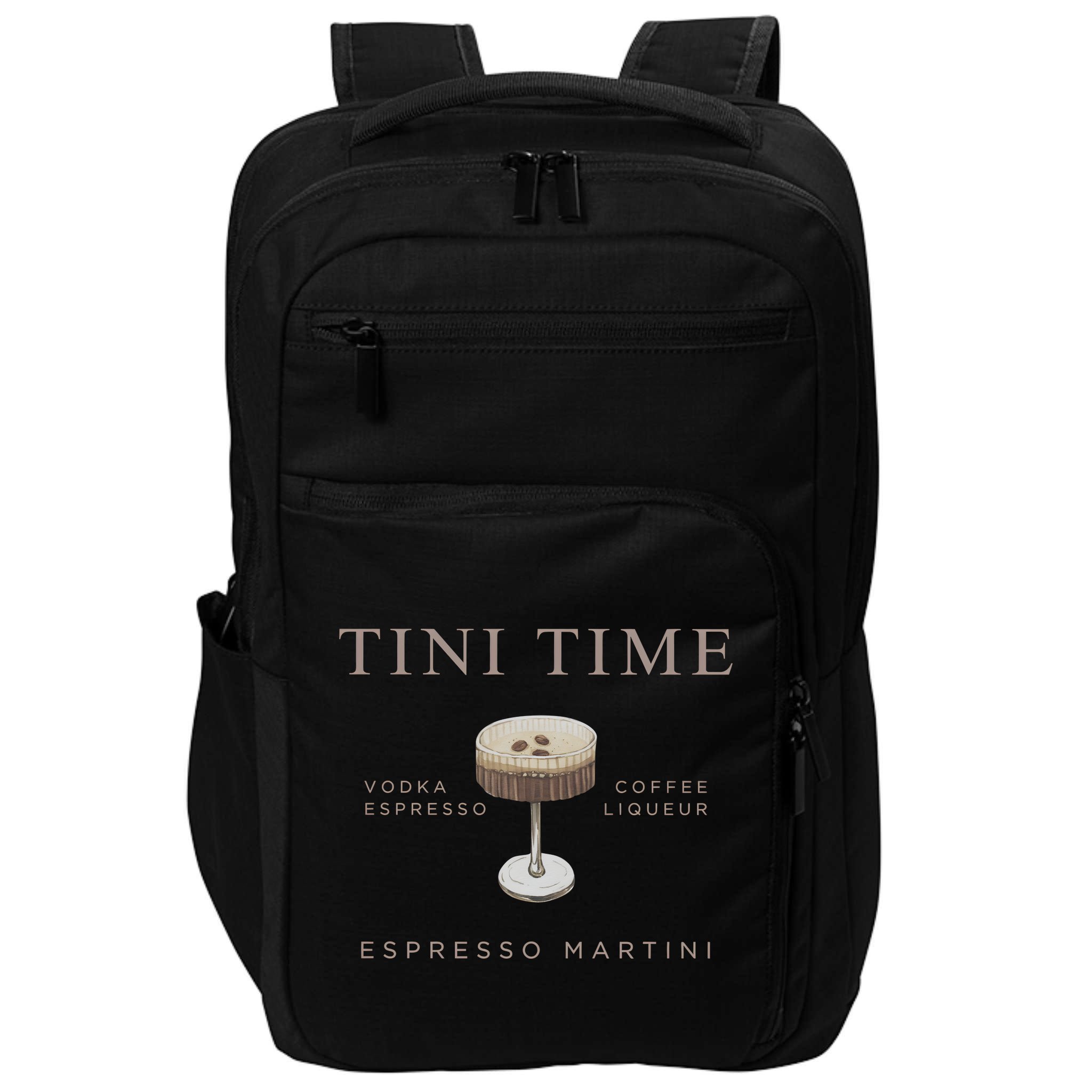 Tini Time Vodka Espresso Coffee Liqueur Espresso Martini Impact Tech Backpack