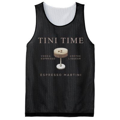 Tini Time Vodka Espresso Coffee Liqueur Espresso Martini Mesh Reversible Basketball Jersey Tank