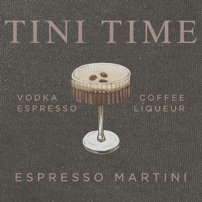 Tini Time Vodka Espresso Coffee Liqueur Espresso Martini Cotton Canvas Backpack