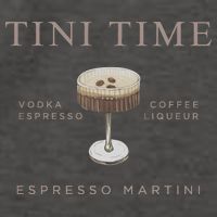 Tini Time Vodka Espresso Coffee Liqueur Espresso Martini Vector Backpack