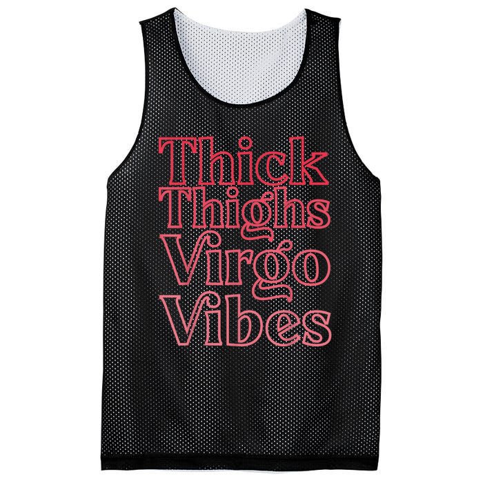 Thick Thighs Virgo Vibes Melanin Black Horoscope Mesh Reversible Basketball Jersey Tank