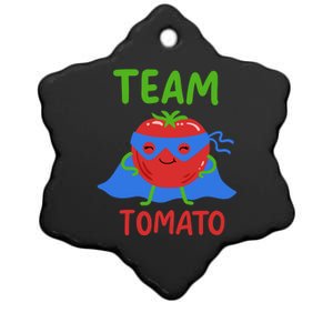 Team Tomato Vegan Power Superhero Veggie Vegetables Lover Meaningful Gift Ceramic Star Ornament