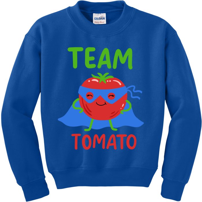 Team Tomato Vegan Power Superhero Veggie Vegetables Lover Meaningful Gift Kids Sweatshirt