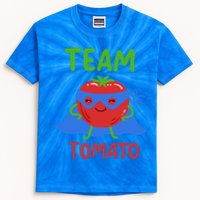 Team Tomato Vegan Power Superhero Veggie Vegetables Lover Meaningful Gift Kids Tie-Dye T-Shirt