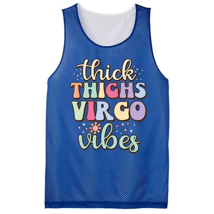 Thick Thighs Virgo Vibes August September Birthday Virgo Gift Mesh Reversible Basketball Jersey Tank