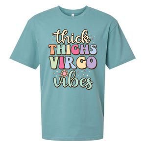 Thick Thighs Virgo Vibes August September Birthday Virgo Gift Sueded Cloud Jersey T-Shirt