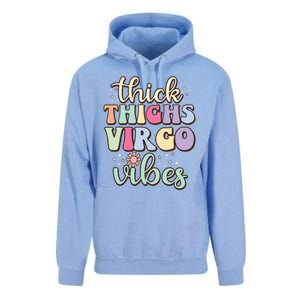 Thick Thighs Virgo Vibes August September Birthday Virgo Gift Unisex Surf Hoodie