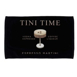 Tini Time Vodka Espresso Coffee Liqueur Espresso Martini Microfiber Hand Towel