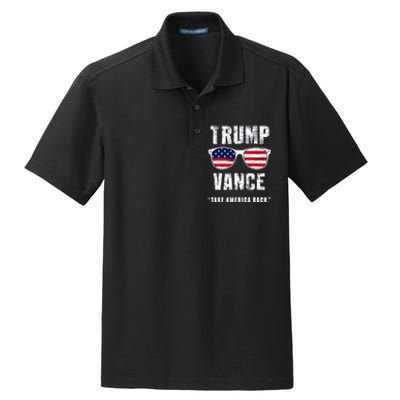 Team Trump Vance 2024 Take America Back Vintage Dry Zone Grid Polo