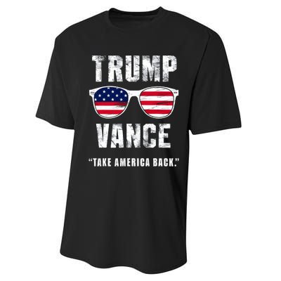 Team Trump Vance 2024 Take America Back Vintage Performance Sprint T-Shirt