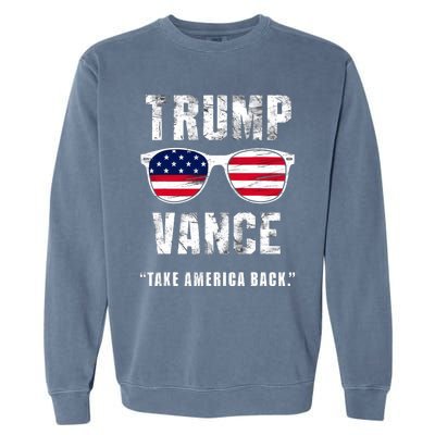 Team Trump Vance 2024 Take America Back Vintage Garment-Dyed Sweatshirt