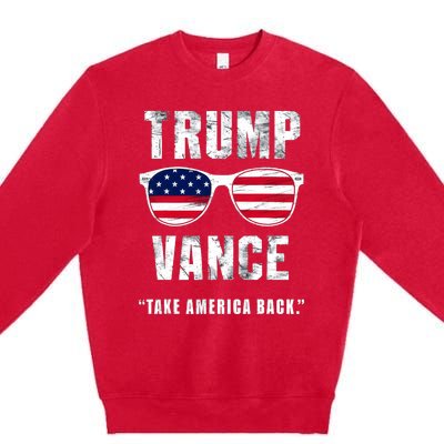 Team Trump Vance 2024 Take America Back Vintage Premium Crewneck Sweatshirt