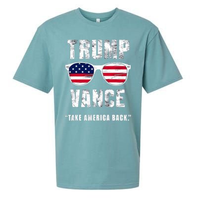 Team Trump Vance 2024 Take America Back Vintage Sueded Cloud Jersey T-Shirt