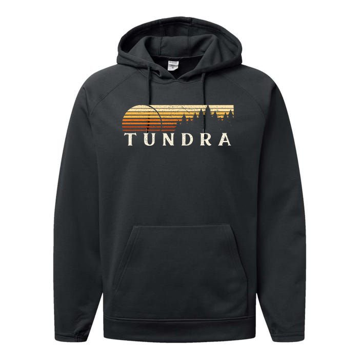 Tundra Tx Vintage Evergreen Sunset Eighties Retro Performance Fleece Hoodie