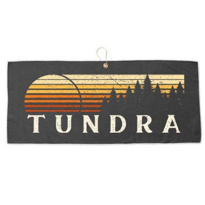 Tundra Tx Vintage Evergreen Sunset Eighties Retro Large Microfiber Waffle Golf Towel