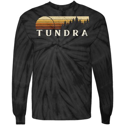 Tundra Tx Vintage Evergreen Sunset Eighties Retro Tie-Dye Long Sleeve Shirt