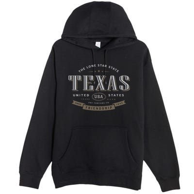 Texas Tx Vacation Souvenir Premium Pullover Hoodie