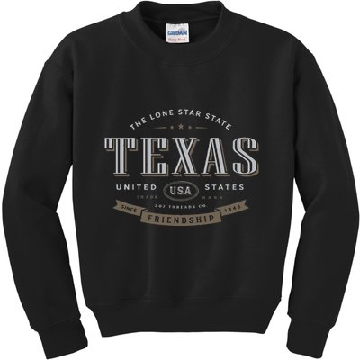 Texas Tx Vacation Souvenir Kids Sweatshirt