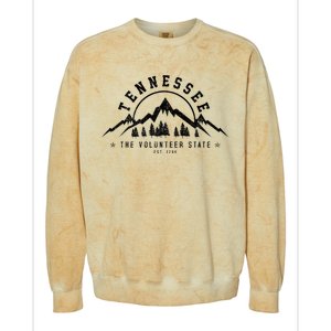 Tennessee The Volunr State Est. 1796 Nashville Gift Colorblast Crewneck Sweatshirt