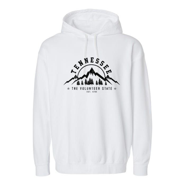 Tennessee The Volunr State Est. 1796 Nashville Gift Garment-Dyed Fleece Hoodie