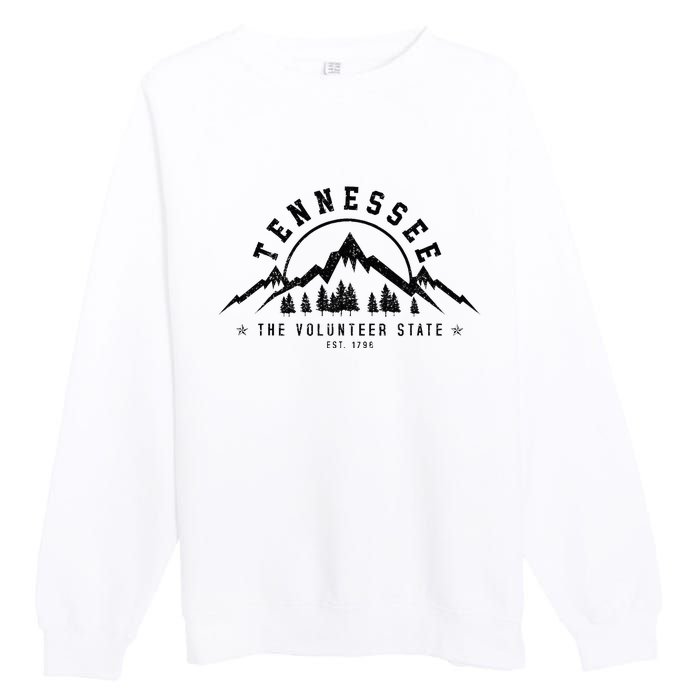 Tennessee The Volunr State Est. 1796 Nashville Gift Premium Crewneck Sweatshirt