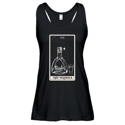 The Tequila Vintage Tarot Card Funny Tequila Party Lover Ladies Essential Flowy Tank