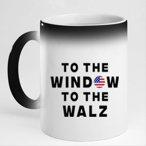 To The Window To The Walz Harris Walz President 2024 11oz Black Color Changing Mug