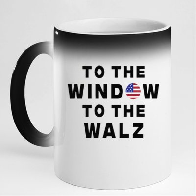 To The Window To The Walz Harris Walz President 2024 11oz Black Color Changing Mug