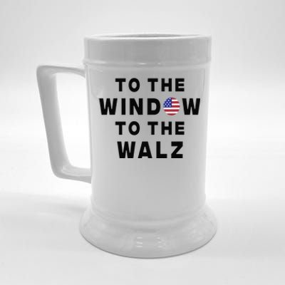 To The Window To The Walz Harris Walz President 2024 Beer Stein