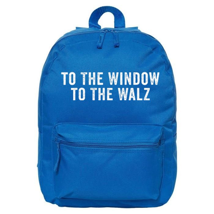 To The Window To The Walz President Kamala Harriss Waltz 16 in Basic Backpack