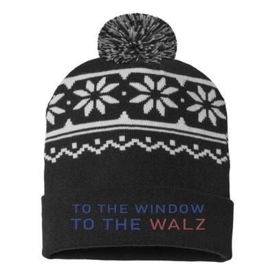 To The Window To The Walz Kamala Harris 2024 USA-Made Snowflake Beanie