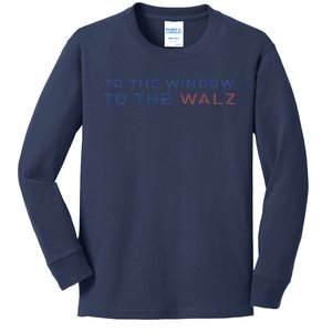 To The Window To The Walz Kamala Harris 2024 Kids Long Sleeve Shirt