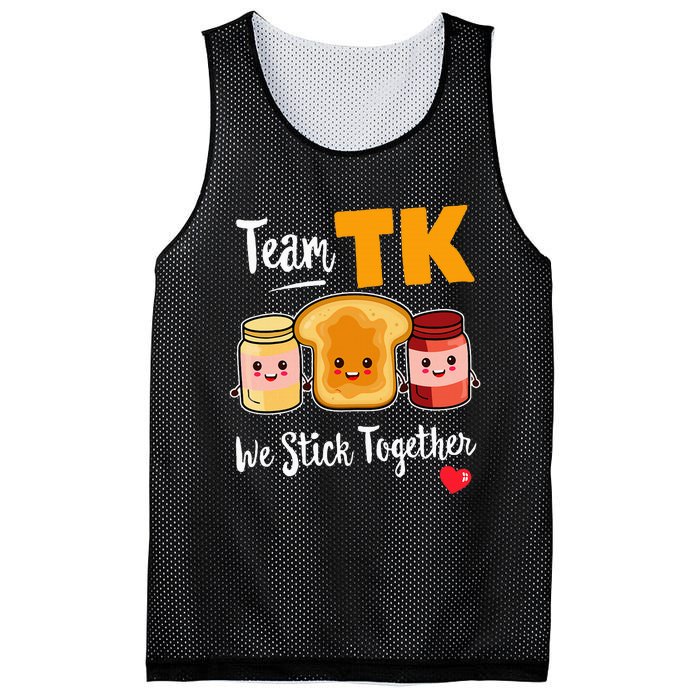 Team Tk We Stick Together Teacher Transitional Kindergarten Mesh Reversible Basketball Jersey Tank