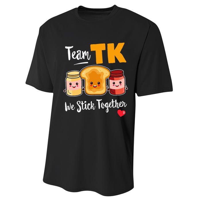 Team Tk We Stick Together Teacher Transitional Kindergarten Performance Sprint T-Shirt