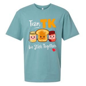 Team Tk We Stick Together Teacher Transitional Kindergarten Sueded Cloud Jersey T-Shirt