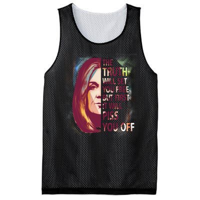 The Truth Will Set You Free But First It Will Piss You Off Mesh Reversible Basketball Jersey Tank