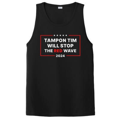 Tampon Tim Will Stop The Red Wave Funny Vote Harris Walz PosiCharge Competitor Tank