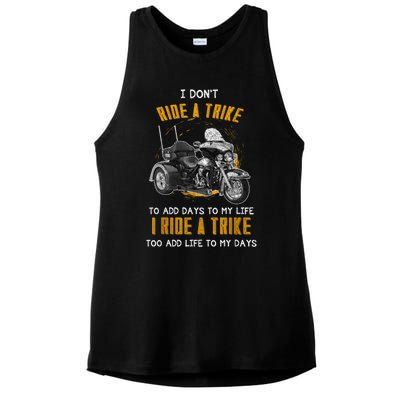 Triker Three Wheeler Motortrike I Ride A Trike Ladies PosiCharge Tri-Blend Wicking Tank